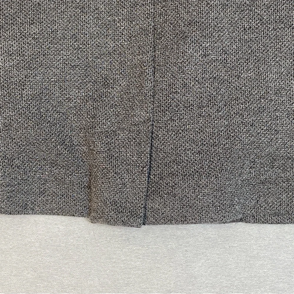 Skies Are Blue Asa Knit Blazer Gray Charcoal Open Front 3/4 Sleeves Cuffs Small